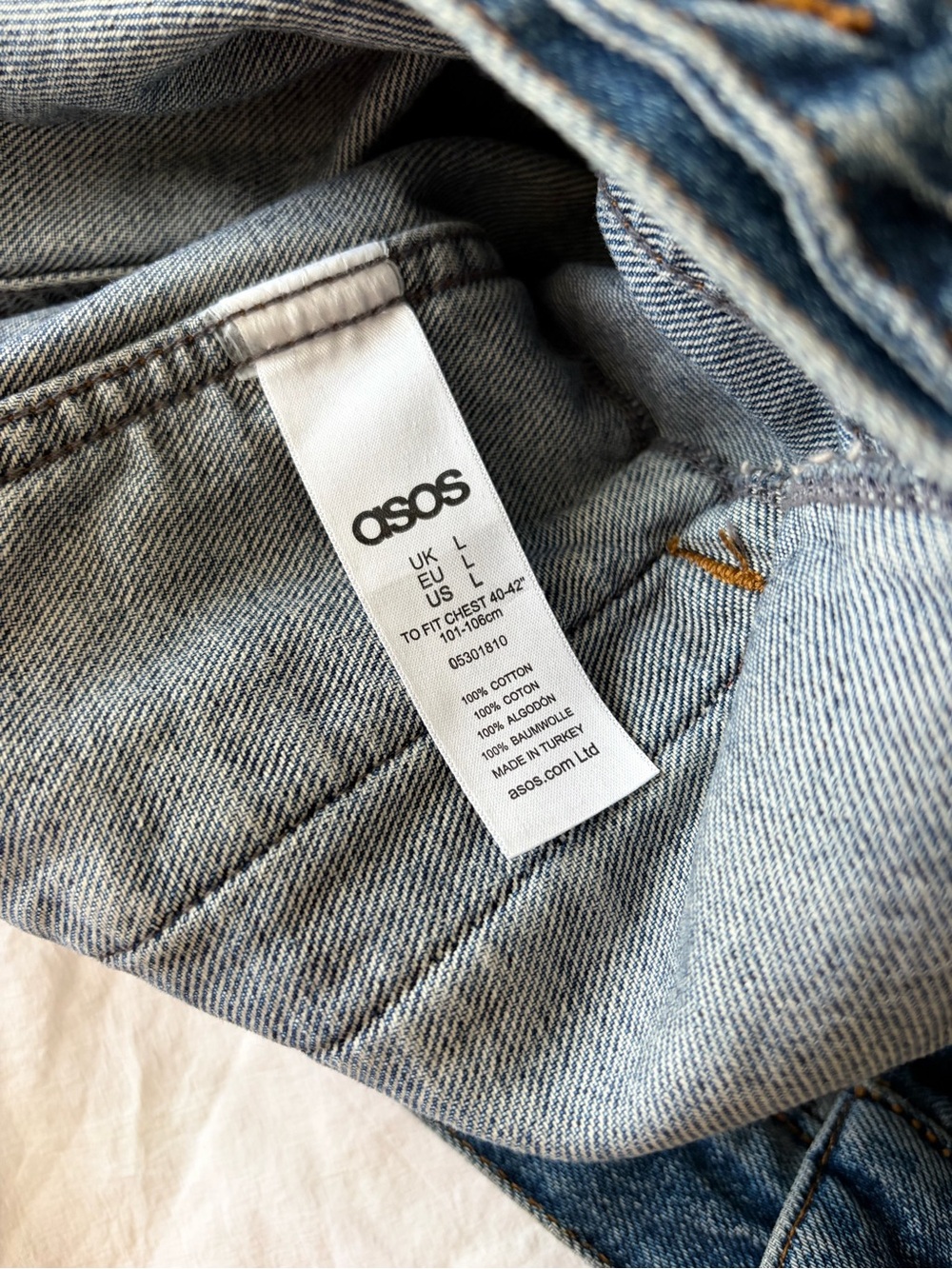 ASOS Distressed Blue Denim Jacket - Picture 7 of 8